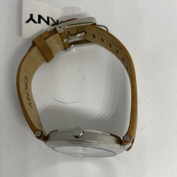 DKNY Stanhope NY-2293 Womens Brown Leather Analog Silver Dial Quartz Watch VK258 main image 5